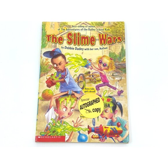 The Slime Wars, Paperback by Dadey, Debbie, Autographed / ISBN 0439424429 - Picture 1 of 8